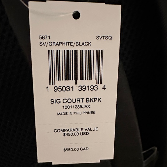 NWT Coach Signature Black and Gray Backpack - Picture 6 of 6